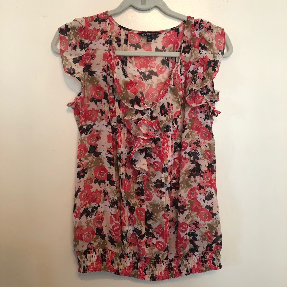 EUC Express Floral Blouse